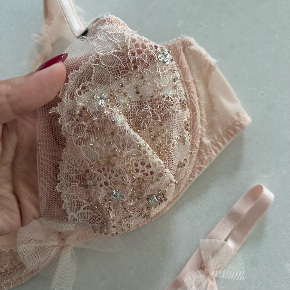 Victoria's Secret Dream Angels Fashion Show 2014 Beaded Bra 34C & Thong M Set - Picture 12 of 14
